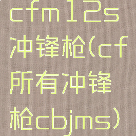 cfm12s冲锋枪(cf所有冲锋枪cbjms)
