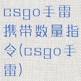 csgo手雷携带数量指令(csgo手雷)