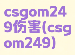 csgom249伤害(csgom249)
