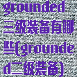 grounded三级装备有哪些(grounded二级装备)