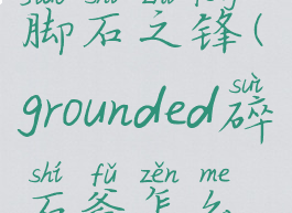 grounded垫脚石之锋(grounded碎石斧怎么做)