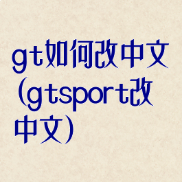 gt如何改中文(gtsport改中文)