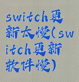 switch更新太慢(switch更新软件慢)